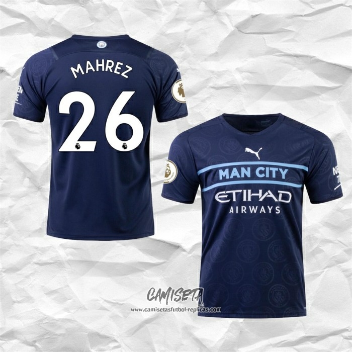 Tercera Camiseta Manchester City Jugador Mahrez 2021-2022